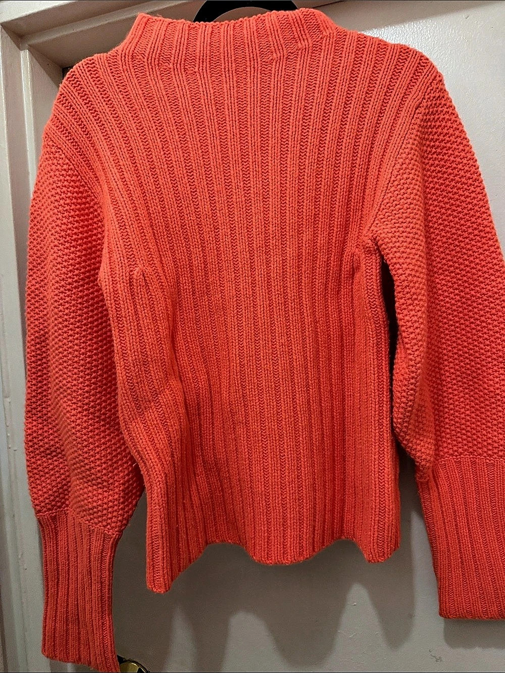Victoria Beckham Ribbed Crew Neck Sweater in Orange Like New